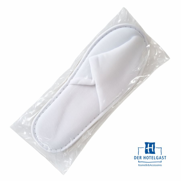 Preview: Velours-Slipper geschlossen im Polybeutel